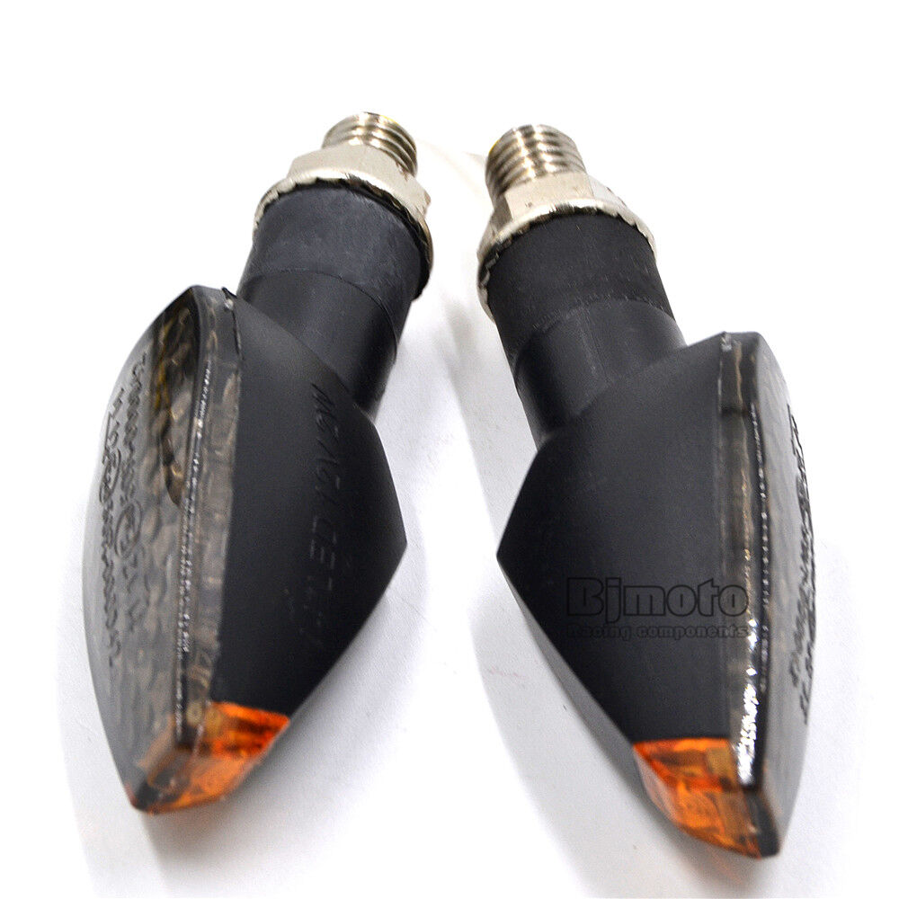 2X Motorcycle Indicators LED Turn Signal Flowing Water Light Universal Amber