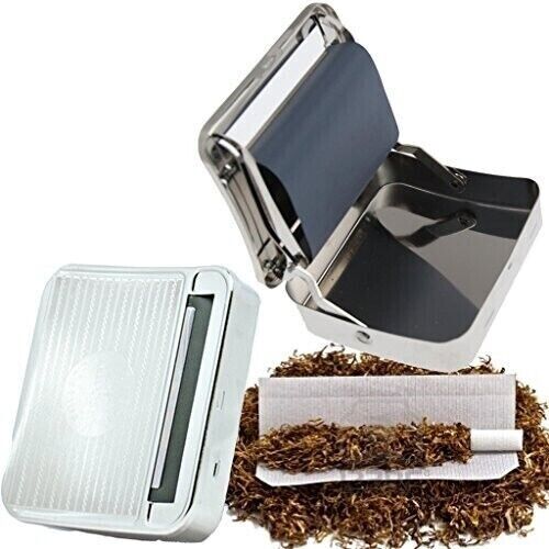 Metal Automatic Cigarette Tobacco Roller Roll Rolling Machine Box Case Maker Tin