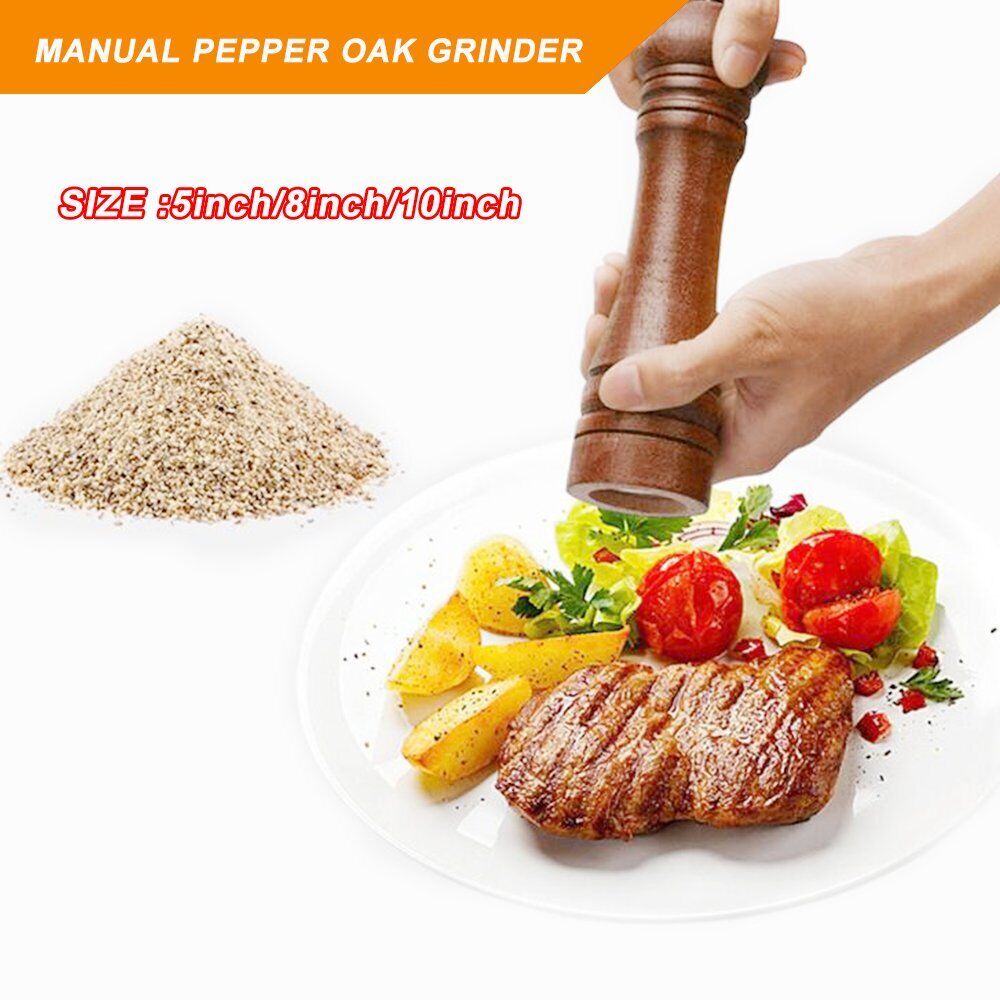 Manual Pepper Grinder Wooden Salt And Pepper Mill Multi-Purpose Kitchen Tool