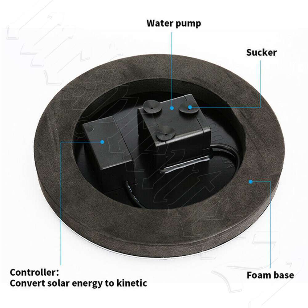 Solar Pond Pump Garden Water Fountain Pool Decoration Floating Powered Water