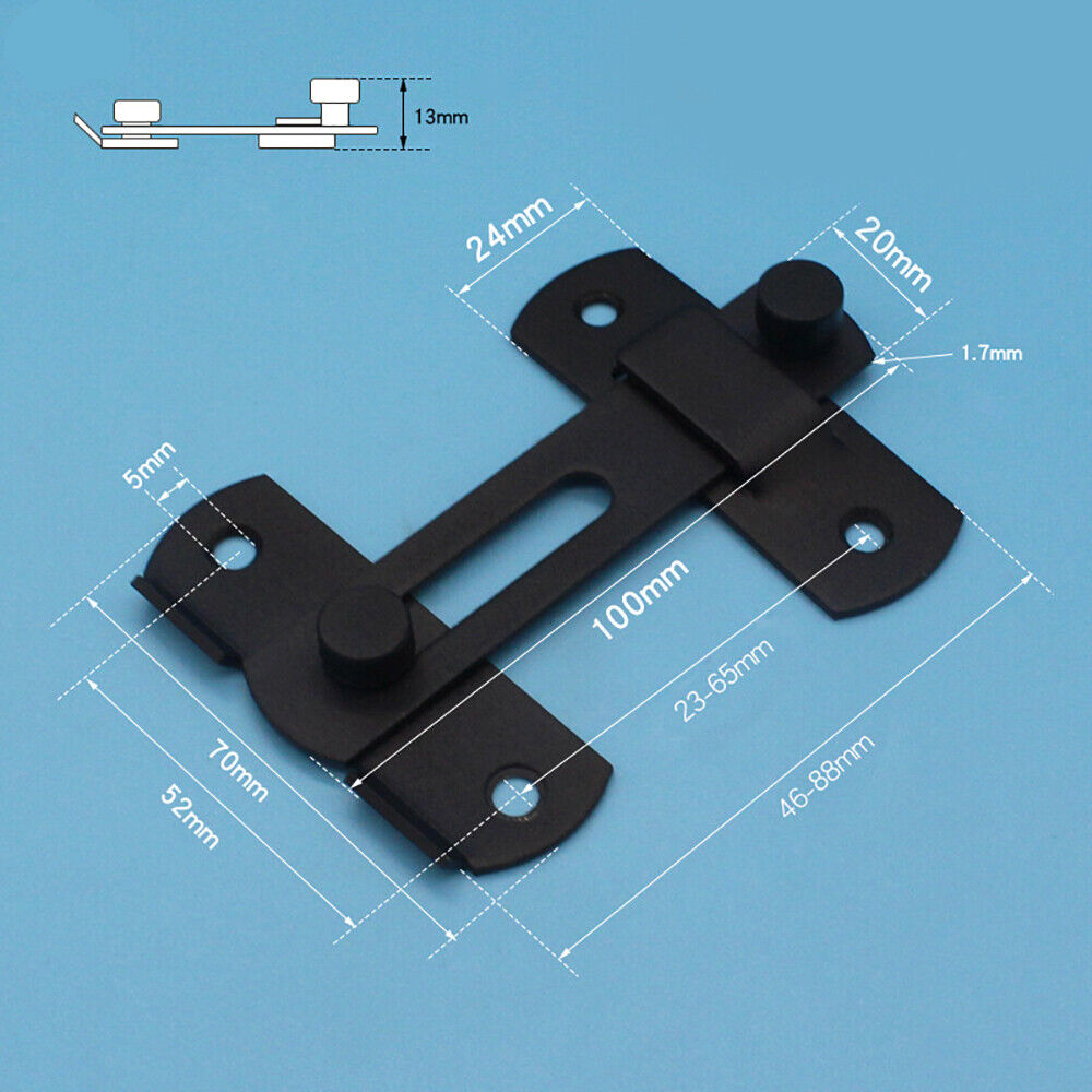 Matte Black Stainless Steel/Gate Latches/Flip Latch Safety Door Bolt Latch Lock.