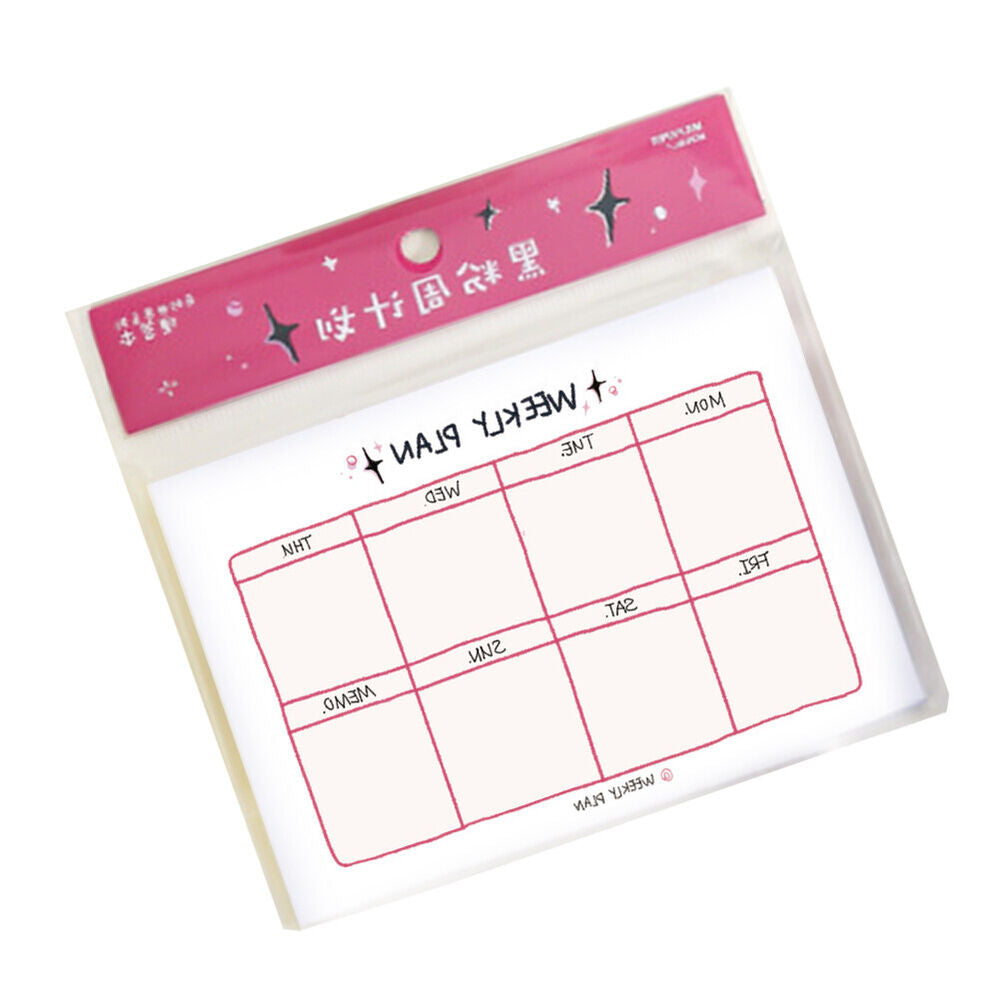 50PCS Weekly Calendar Pad 5.51x3.94 In Studying Supplies for Home School Office