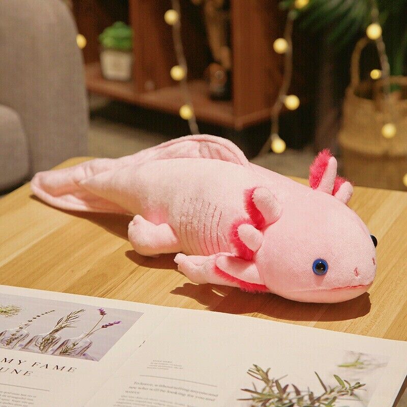 NEW 45cm Simulation Axolotl Animal Soft Stuffed Plush Doll Toy Pillow Kids Gift