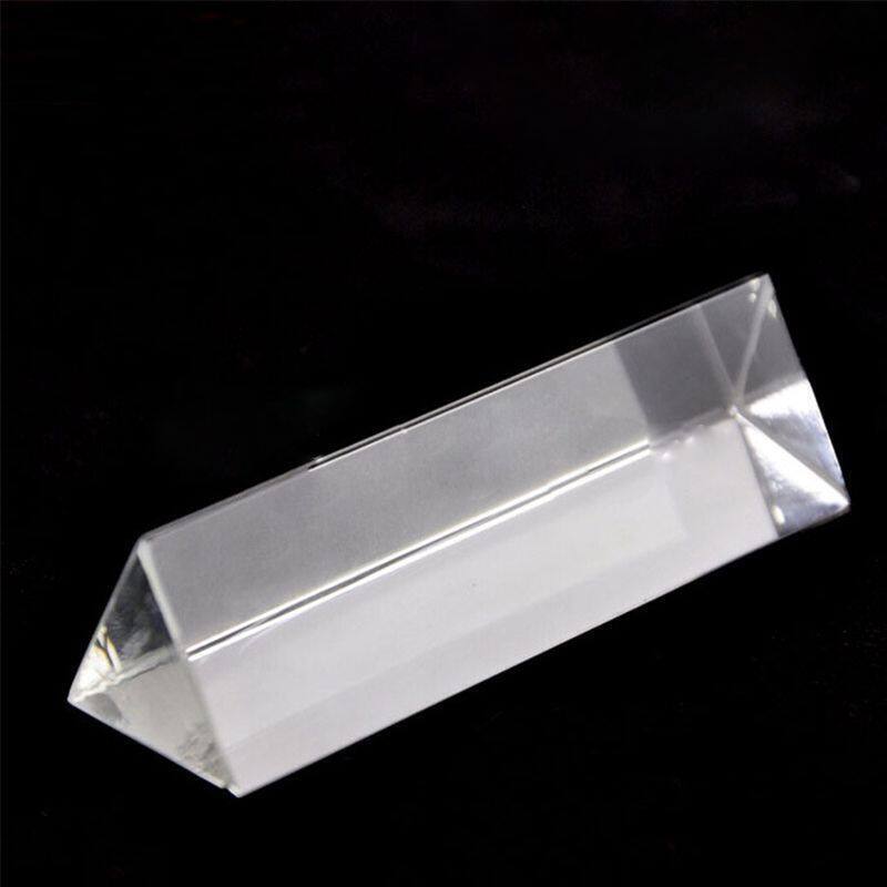 2X Triangular Prism Teaching Optical Glass Crystal Triple Physics Light Spectrum