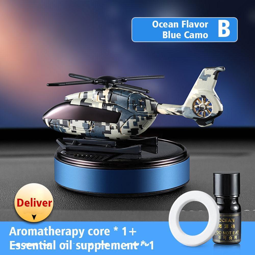 Solar Air Freshener Alloy Helicopter Air Freshener For Car And Home Fragrance