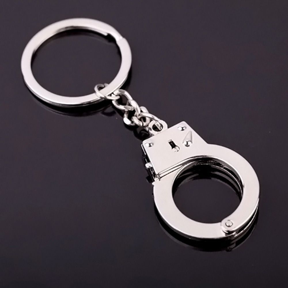 Gadget Key Craft Metal Keyfob Gift Handcuffs Mini Size Keyring Keychain