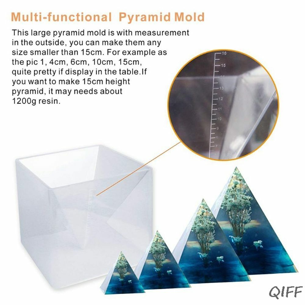 Pyramid Resin Mold Set Large Silicone Pyramid Molds Jewelry Making Craft Mould