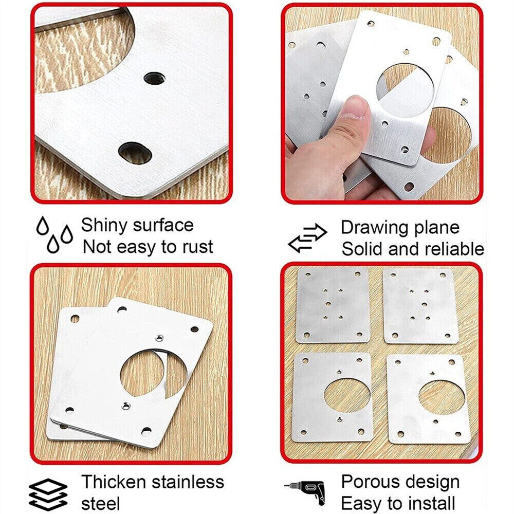 Hinge Repair Plate Rust Resistant Steel Furniture Cupboard Repair Mount Tool