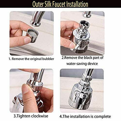 New 360° Swivel Tap faucet Nozzle Kitchen Sprayer Aerator Attachment