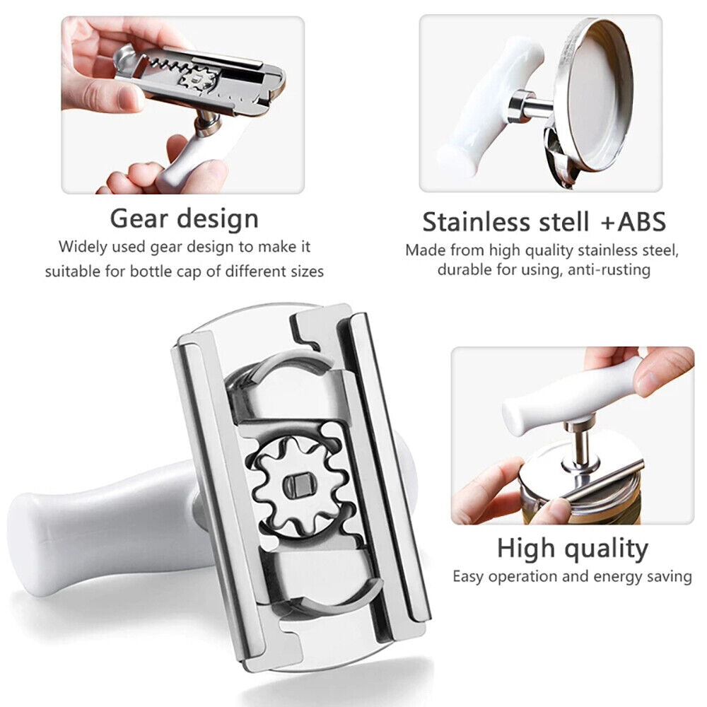 New Adjustable Stainless Steel Easy Grip Jar Lid Opener Top Bottle Twist Tool