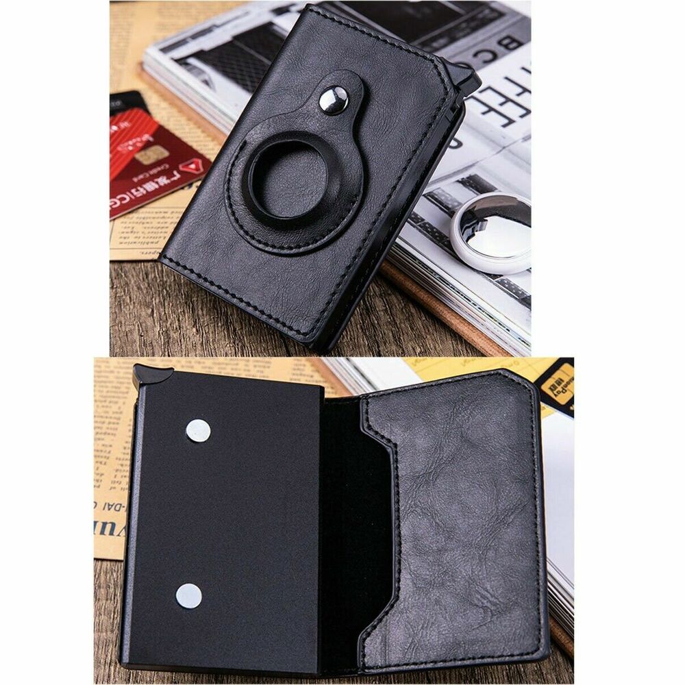 Men Wallet Leather Smart Money Clip Card Holder RFID Blocking For AirTag Cover