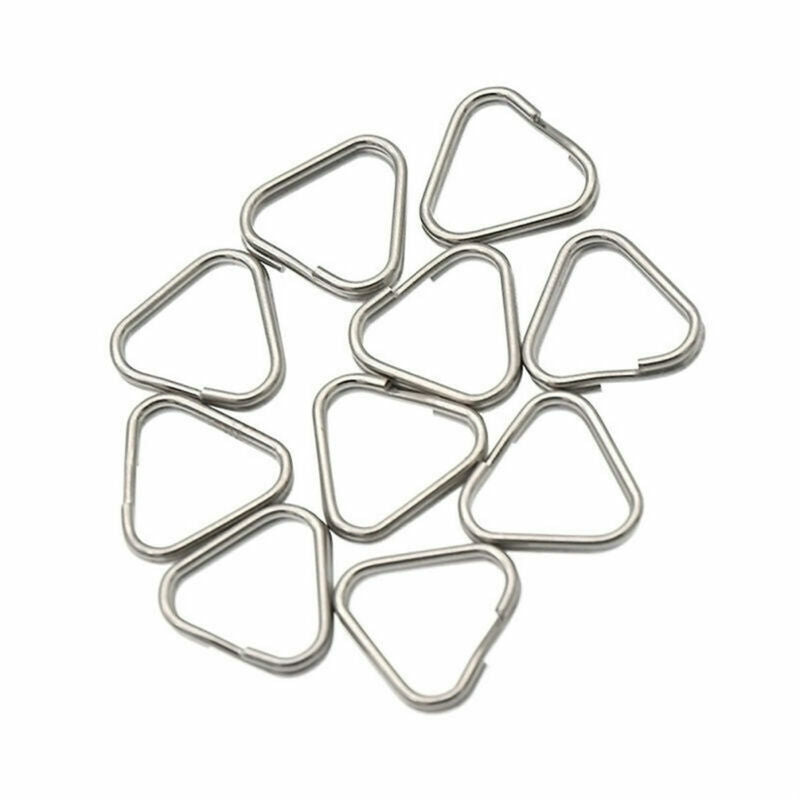 50pcs Metal Triangle Rings Split Camera Strap Hook Replacement Parts