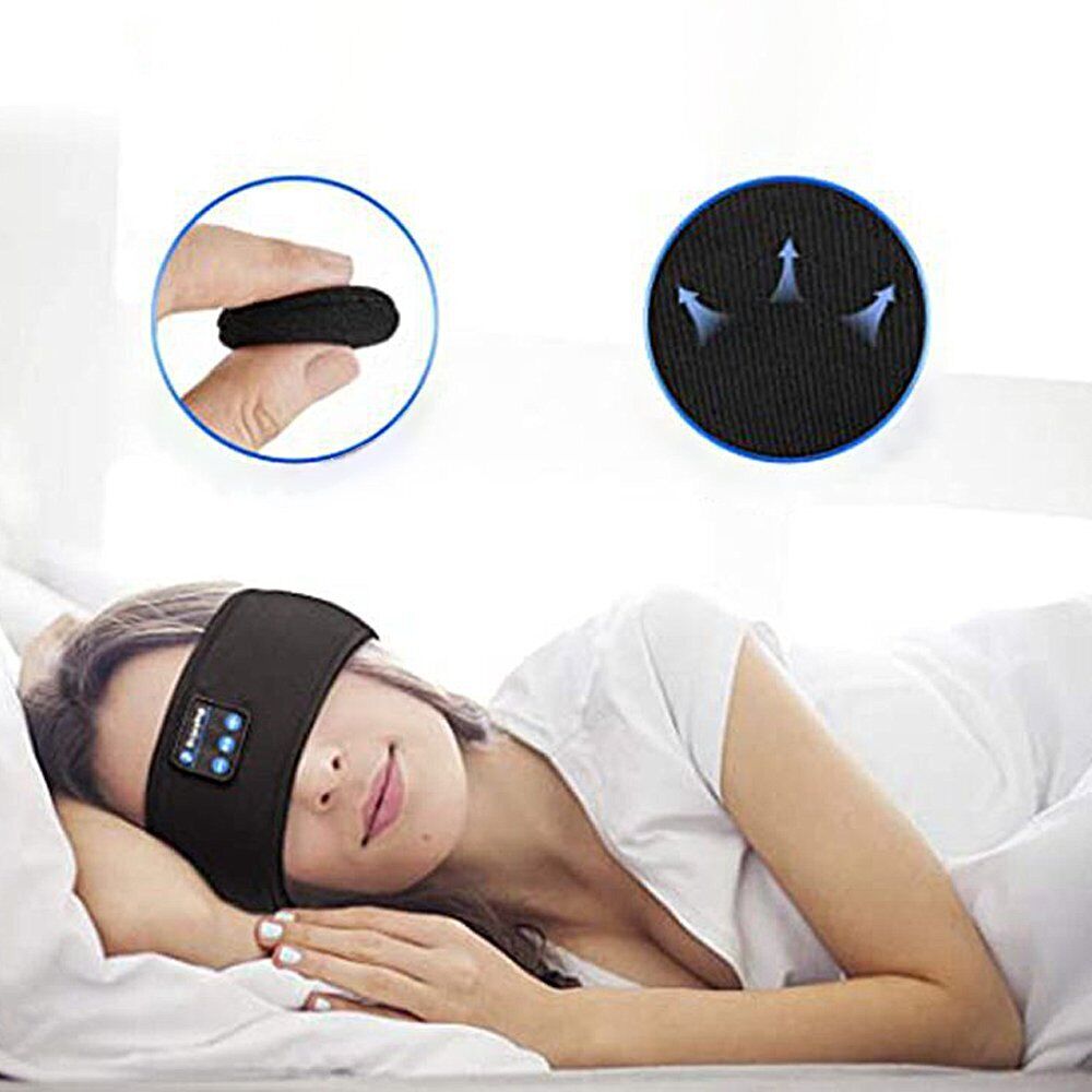 Wireless Bluetooth 5.0 Stereo Eye Mask Headphones Earphone Sleep Music Headband