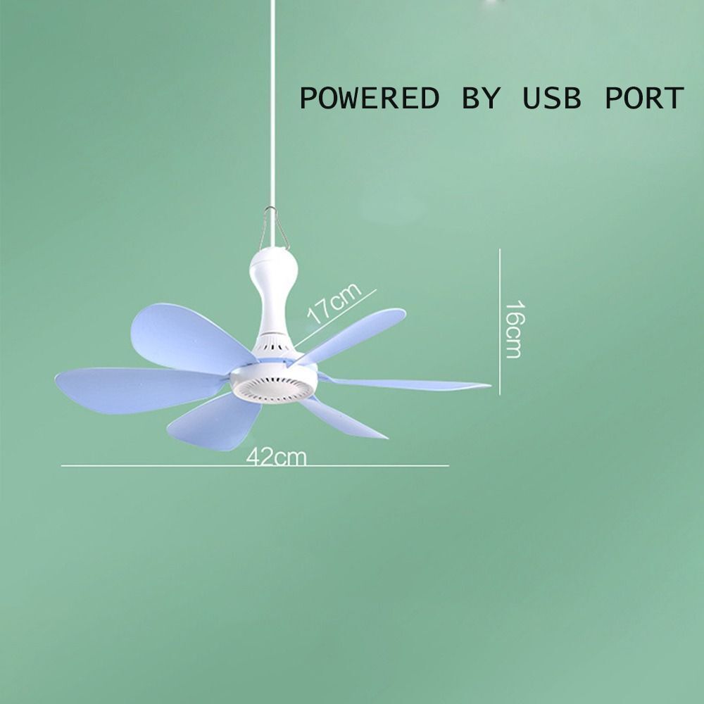 For Camping With Remote Usb Powered Ceiling Canopy Fan Hanging Fan 6 Leaves