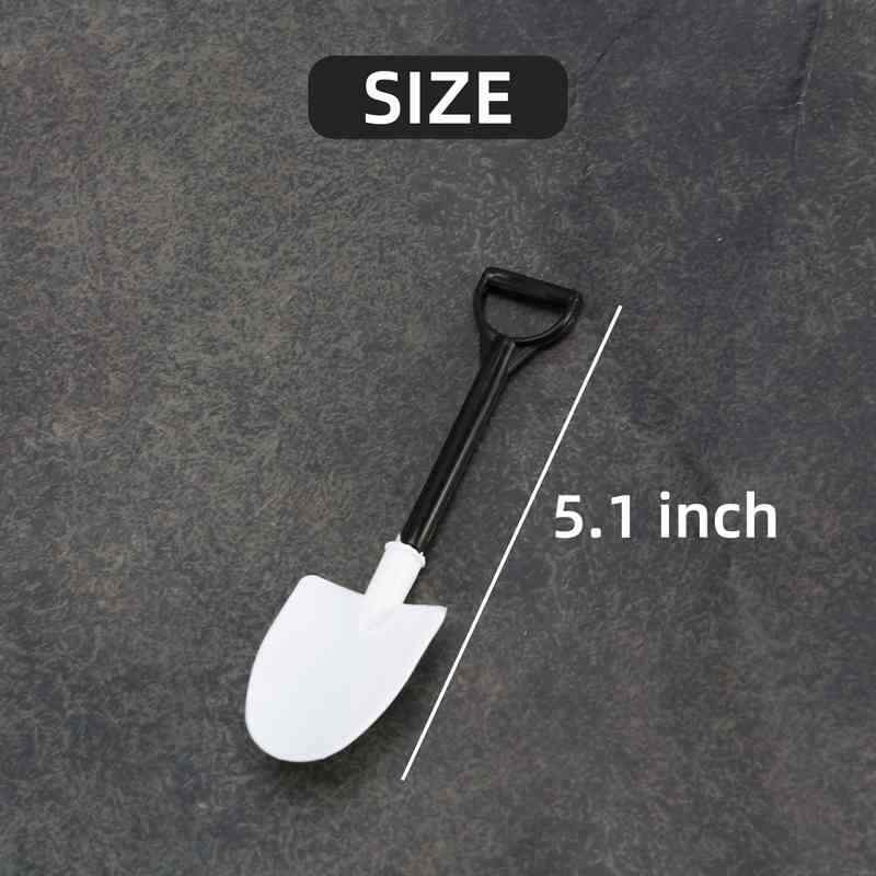 100Pcs Plastic Disposable Shovel Spoon Potted Cake Ice Cream Garden J5X1