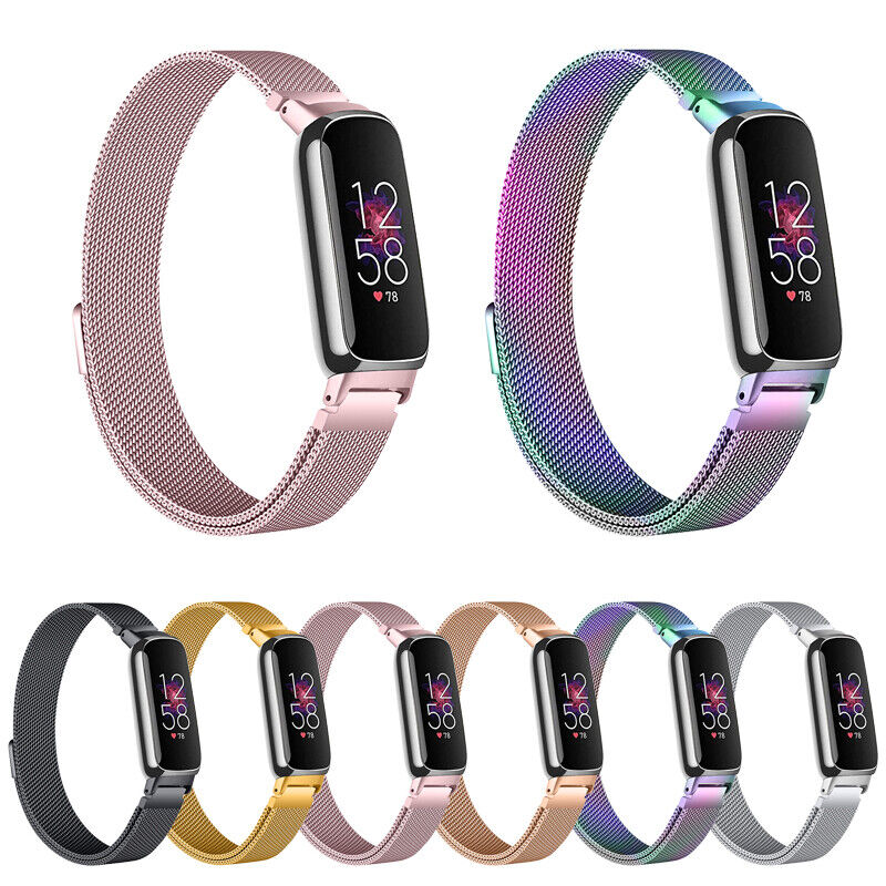 For Fitbit Inspire 3 Strap Metal Milanese Magnetic Loop Stainless Steel Band