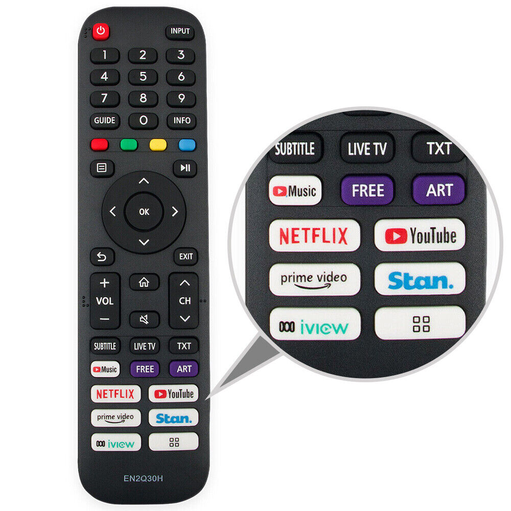 For Hisense VIDAA Replacement TV Remote 85A7G 70S5 43A7G 50A7G 55A7G 65A7G 75A7G