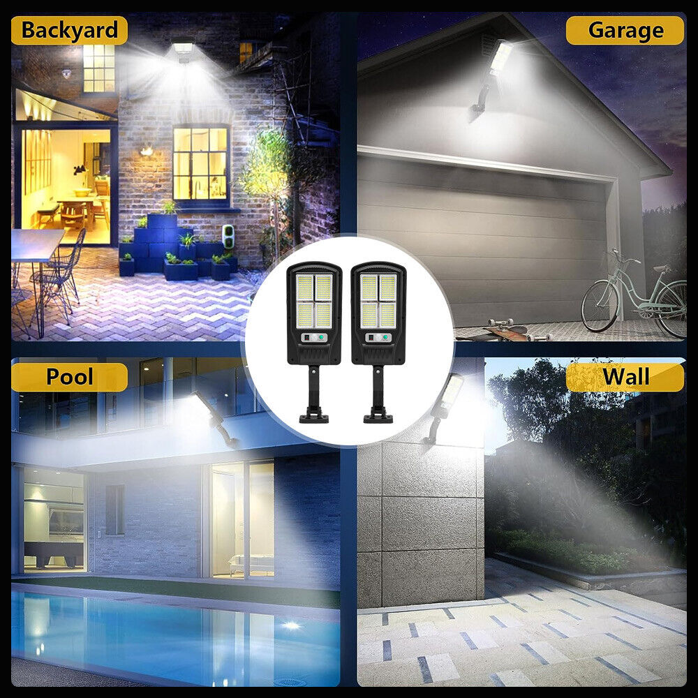 1 set Waterproof Solar Motion Sensor Light Wall Security Garden Flood Lamp 320 LED