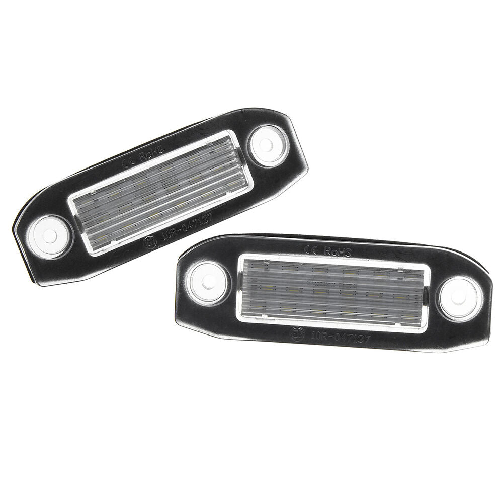 2x For Volvo S40 S80 S60 C70 V70 V50 White LED Number License Plate Light Lamp