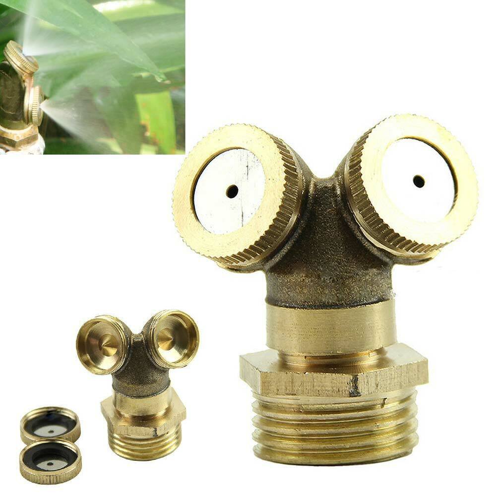 1/2" Brass Hose Connector Spray Misting Nozzle Garden Water Sprinkler Irrigation