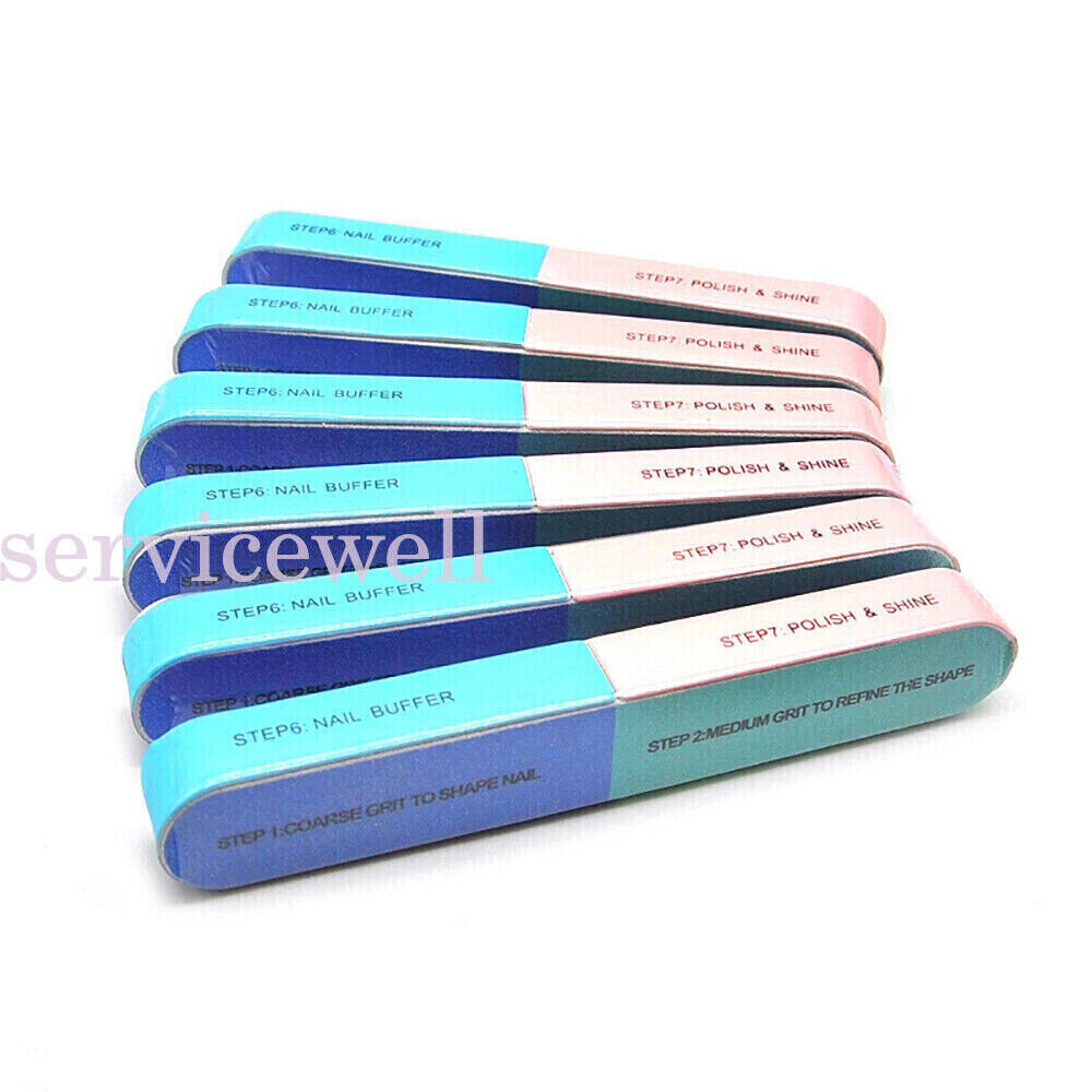 4x Professional Nail Sanding Block Straight Buffer Sand Surface Manicure