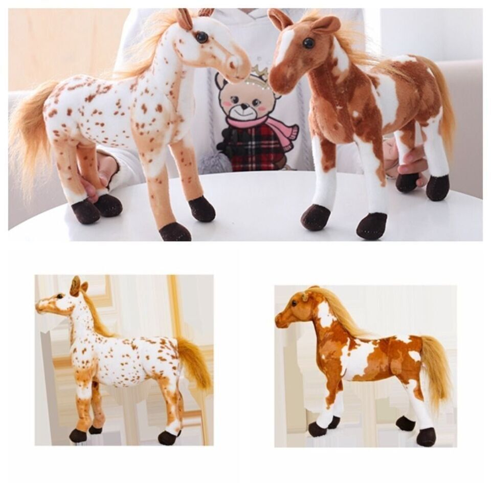 30cm Simulation Horse Plush Toys Cute Stuffed Animal Doll Soft Horse Toy