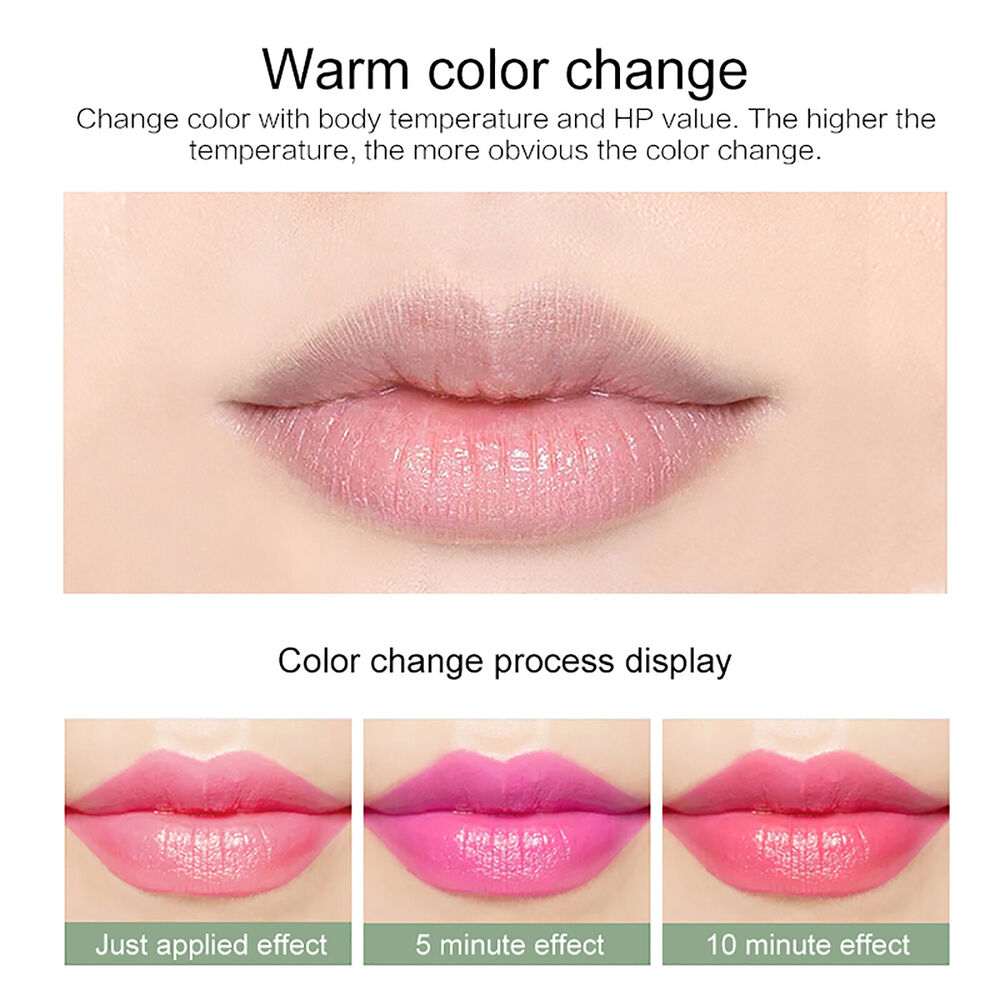 5X Women Aloe Vera Lip Color Changing Lipstick Long Lasting Moisturizing Natural