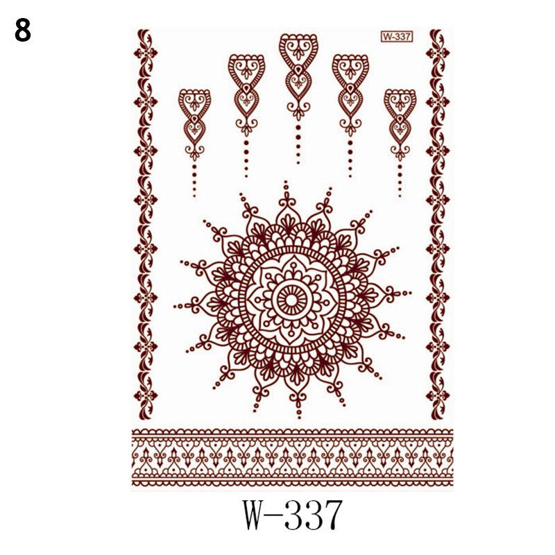 Temporary Tattoos Sticker Red Classic Henna Tattoo Tattoo Sticker Body Art 1pc