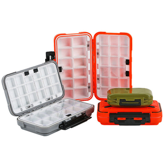 Sealed Waterproof Fishing Tackle Tray ABS Plastic Double Sided Lure Storage Box