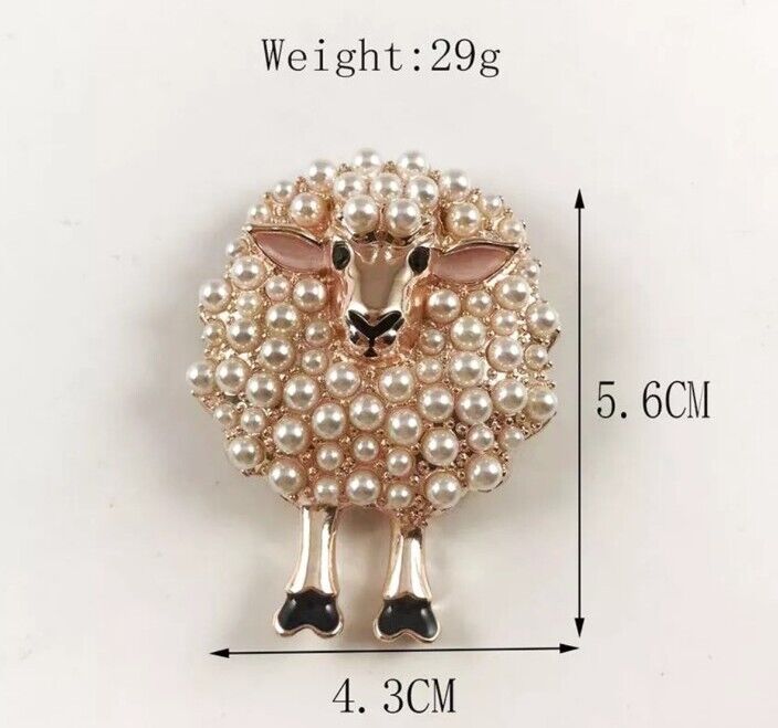 Large Cute Sheep Brooch Alloy Cute Cartoon Brooch