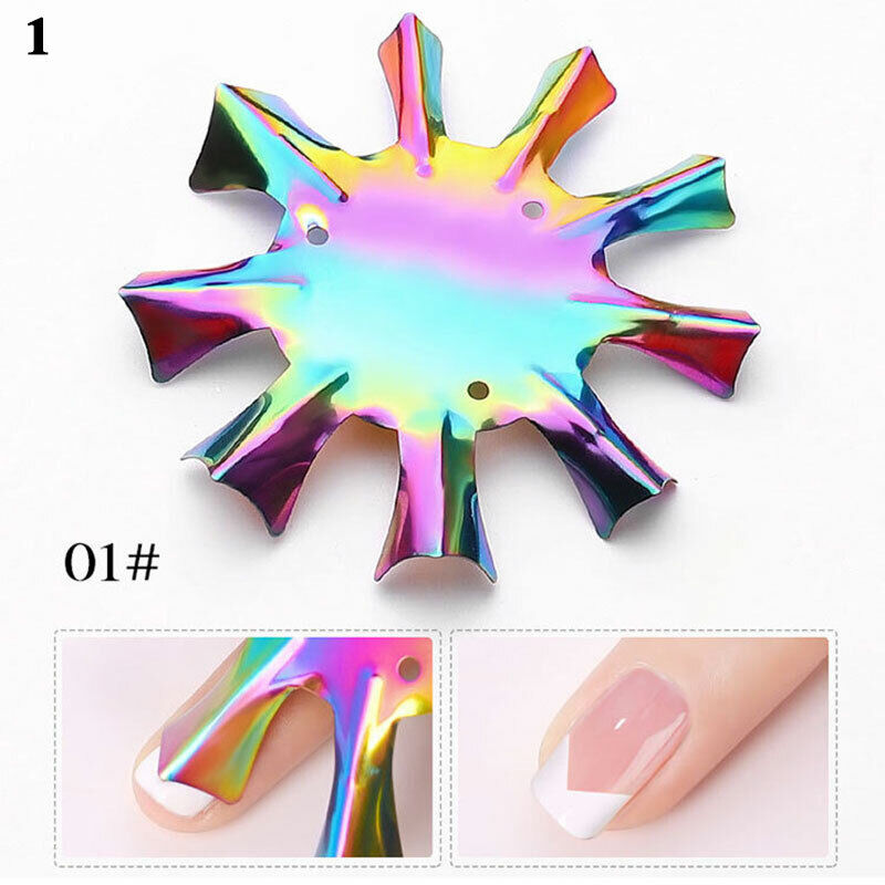 French Tip Smile V Line Edge Cutter Stencil Trimmer Nail Art Styling DIY Tool