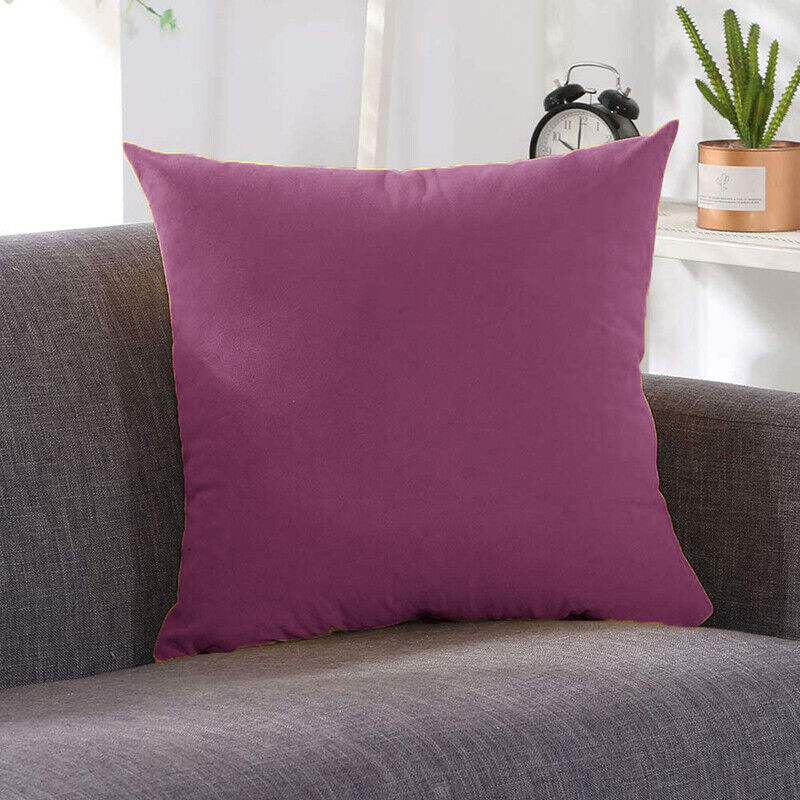 Multicoloured Plain Solid Colour Cushion Cover Covers Decorative Pillow Case