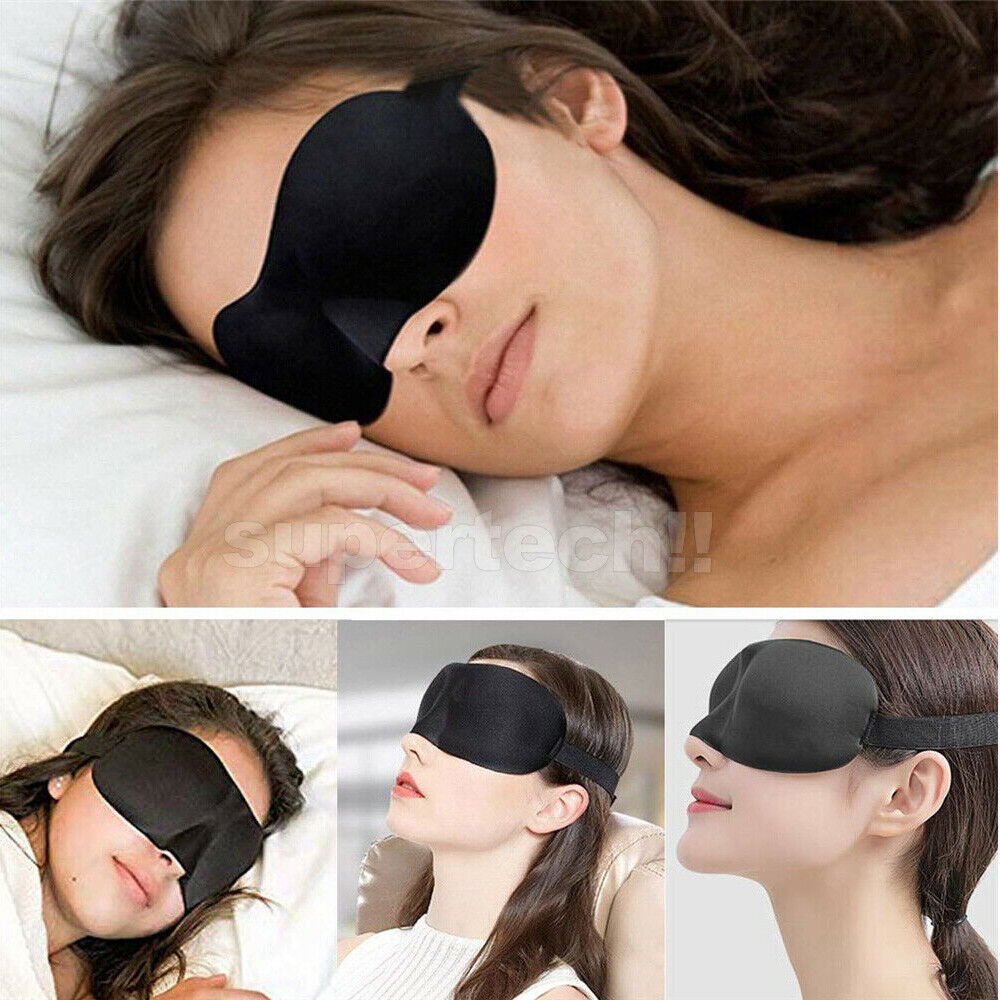 Travel Sleep Eye Mask Soft Memory Foam Padded Shade Cover Sleeping Blindfold