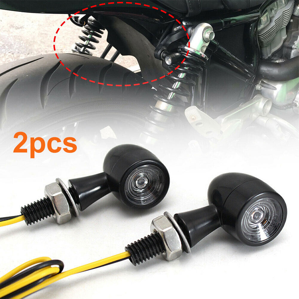 Mini LED Motorcycle Turn Signal Bullet Indicator Amber Light Amber Running Lamp