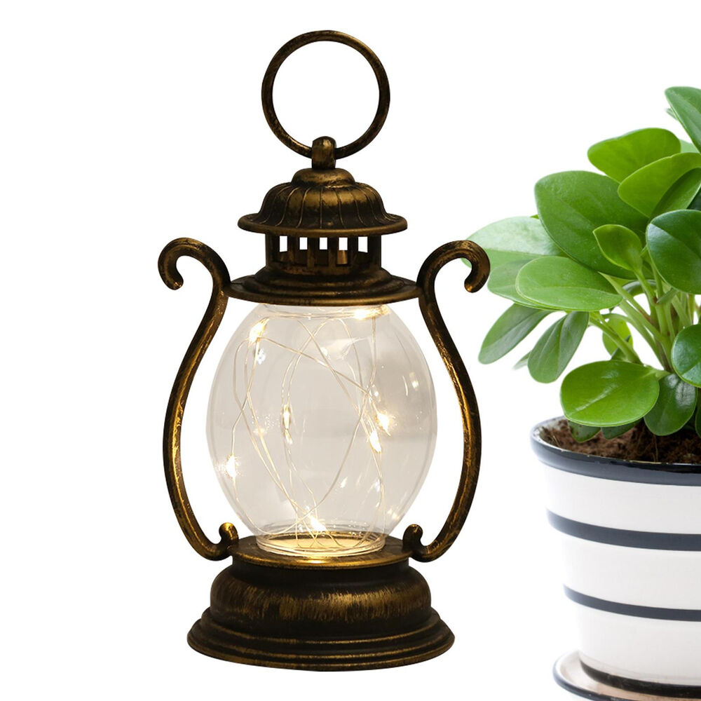 Led Lantern Retro Decorative Hanging Lantern Battery Operated Rustic Lantern