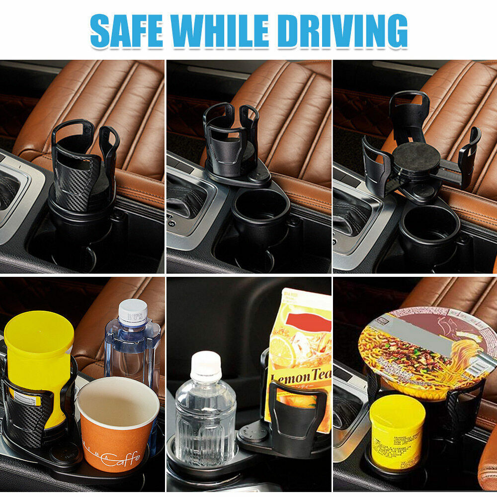 Multifunction Adjustable SUV Car Seat Cup Holder Drink Water Bottles Rack Storag