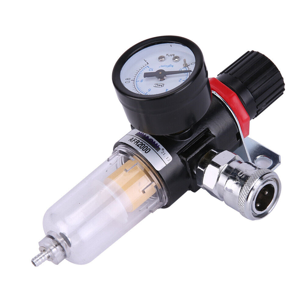 1/4'' Pressure Regulator Air Compressor Filter Moisture Traps Oil Water Separato