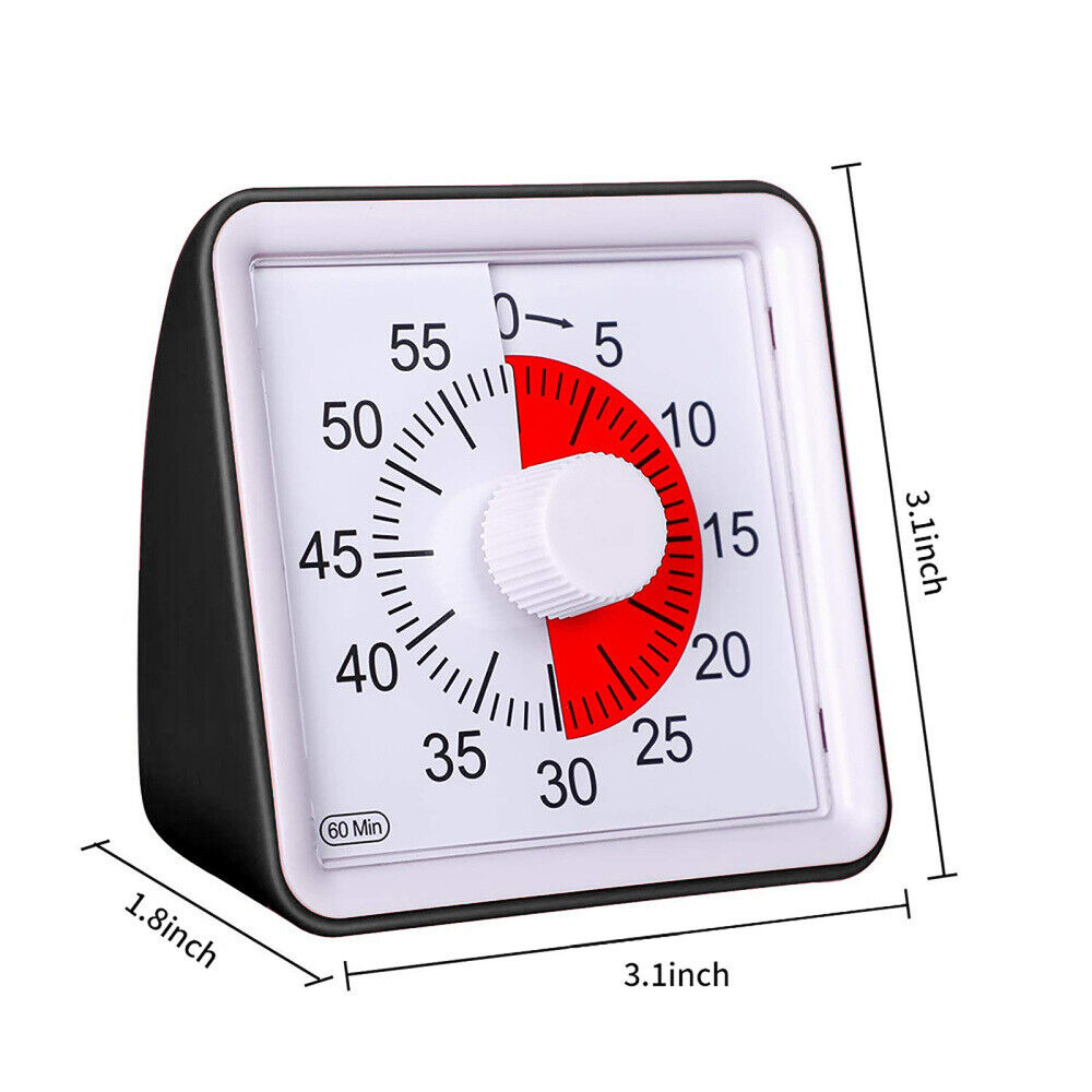 60 Minute Visual Analog Timer Silent Timer Time Management Tool Countdown Clock