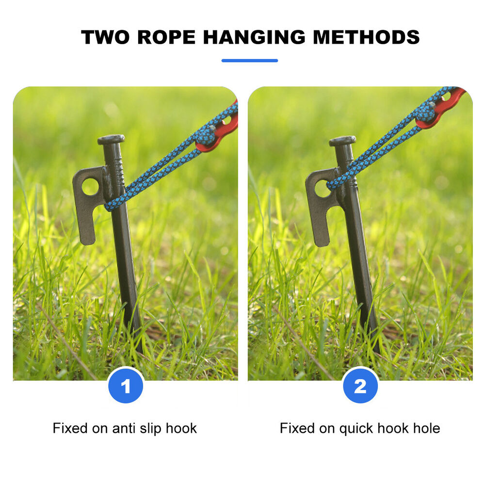 Heavy Duty Tent Pegs Steel Camping Hiking Outdoor Ground Stakes Metal Nail