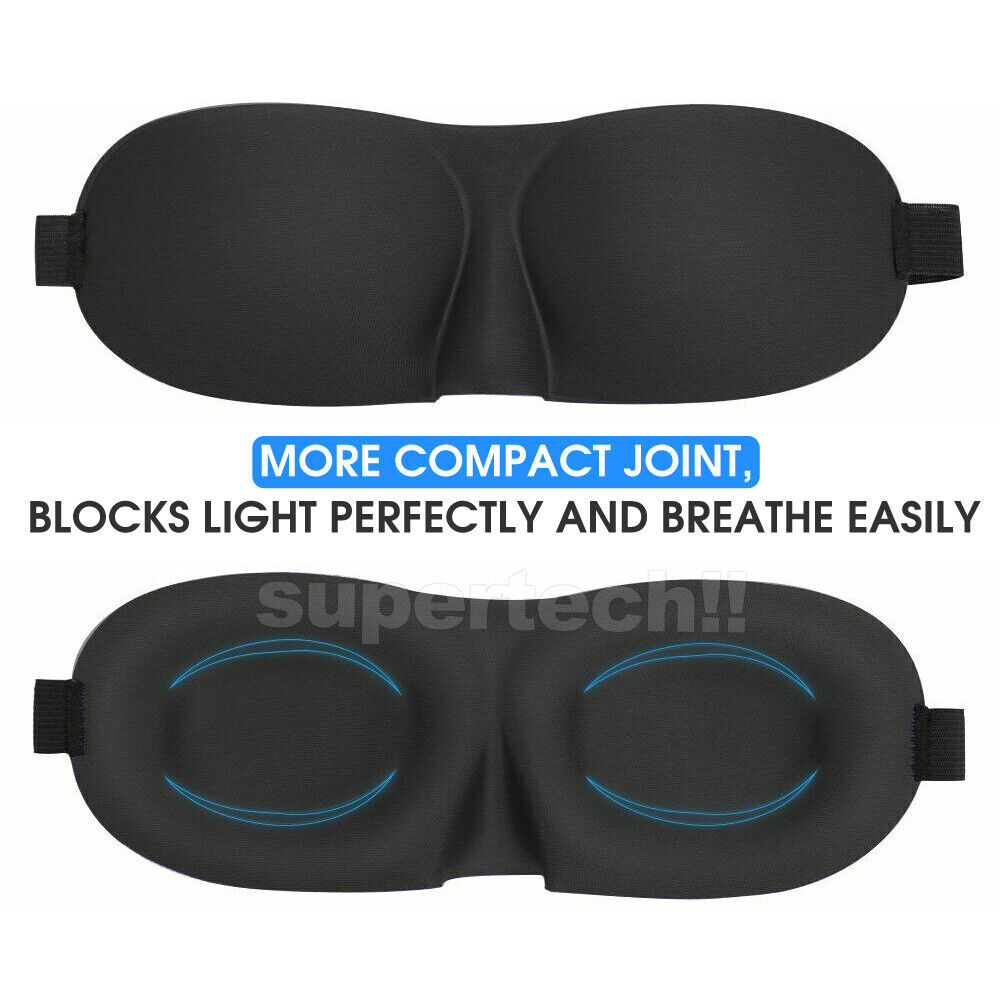 Travel Sleep Eye Mask Soft Memory Foam Padded Shade Cover Sleeping Blindfold