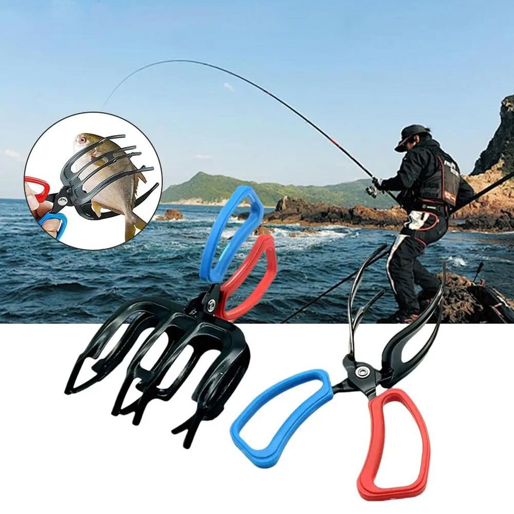 2x Ergonomic Fishing Pliers Durable Metal Fish Gripper with Anti-slip Handle