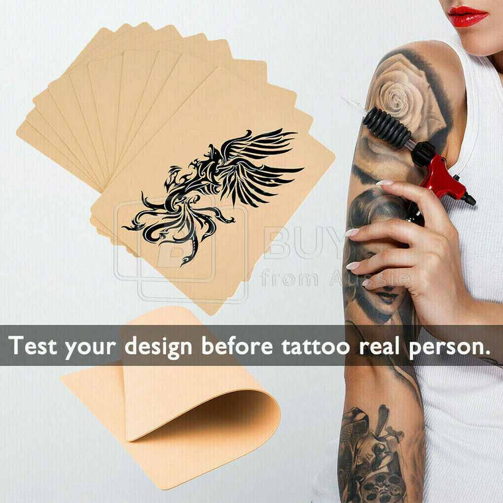 30PCS Tattoo beginner Practice Eyebrow Art Double Side fake Skin Silicone