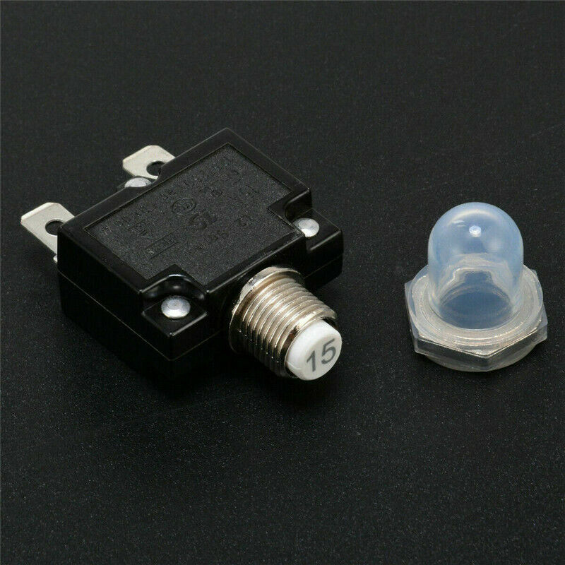 3x 5/10/15A Manual Reset Push Button Switch Circuit Breaker Overload Protector