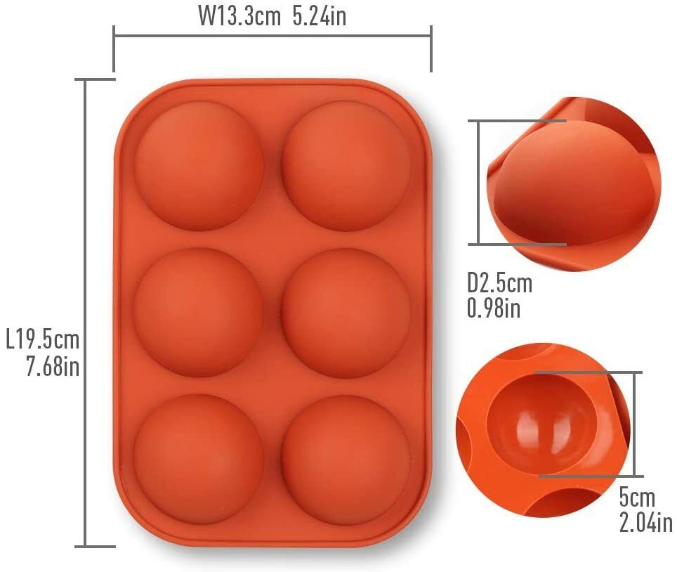 Large Semi Sphere Silicone Moulds Chocolate Ball Silicon Mould Jelly Mold