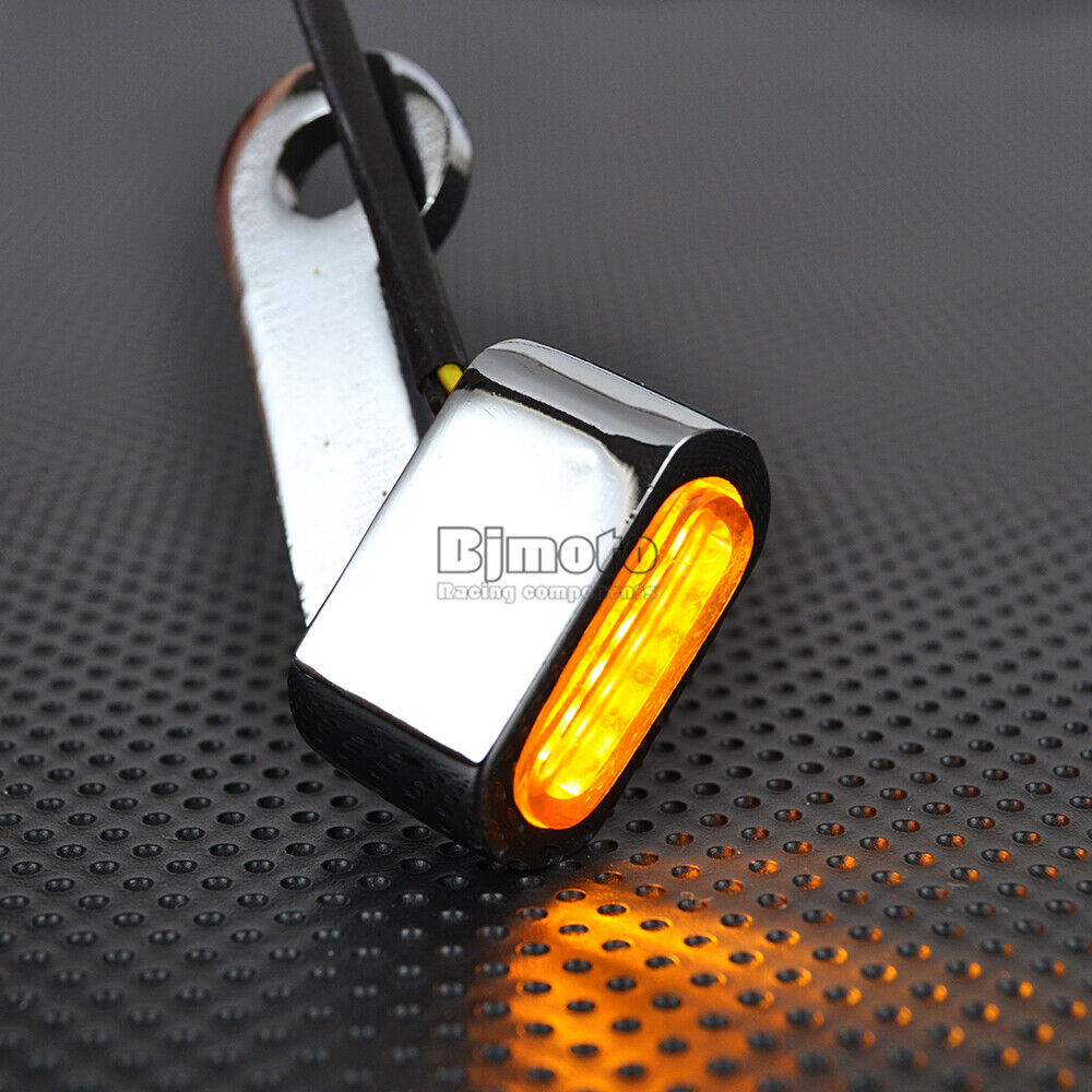 Motorcycle LED Mini Front Rear Turn Signal Amber Light For Harley Sportster