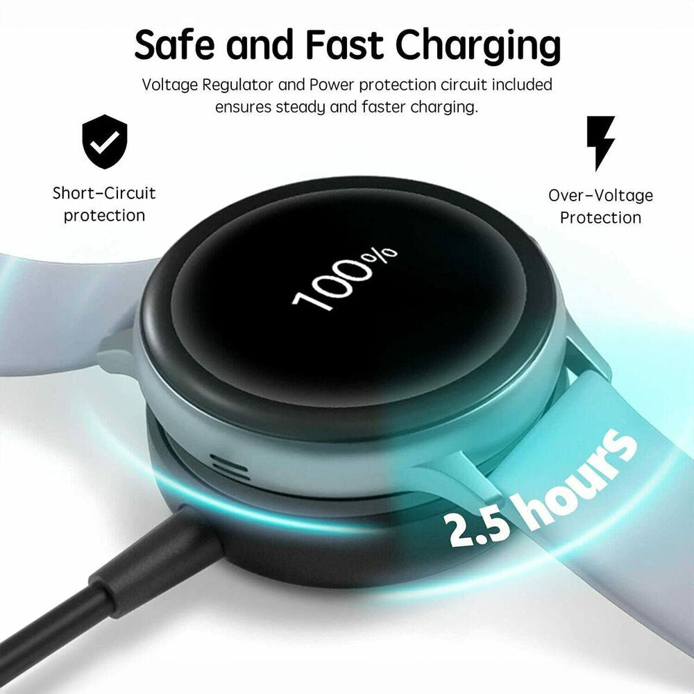 Wireless Magnetic Charger For iWatch Samsung Galaxy Watch 5 Pro/5/4/3 USB Type C