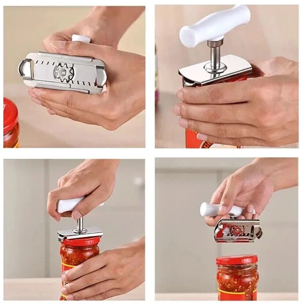 New Adjustable Stainless Steel Easy Grip Jar Lid Opener Top Bottle Twist Tool