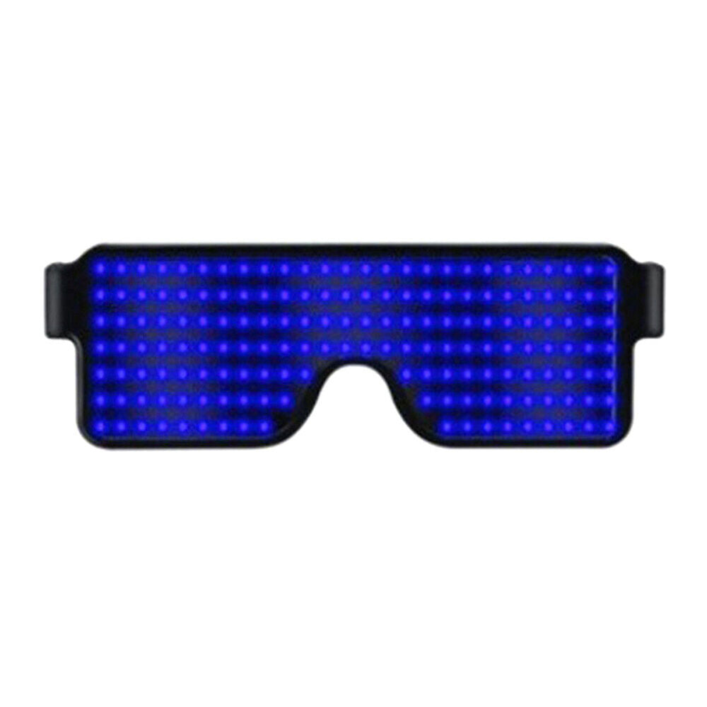 LED Light Up Flashing Neon Rave Glasses El Wire Luminous Sunglasses Party Disco