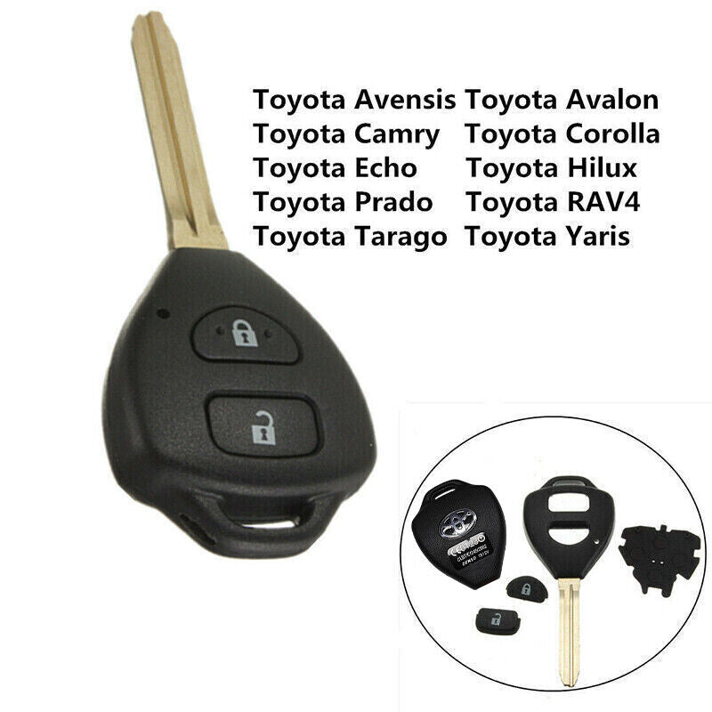 1 x Key Remote Button Shell for Toyota Rav4 Corolla Camry Prado Echo Hilux Yari