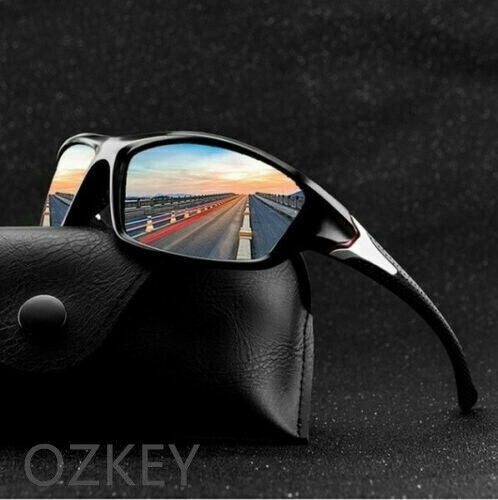 Men Sunglasses UV400 Polarized Glasses Fishing Sports Driving WrapAround Eyewear